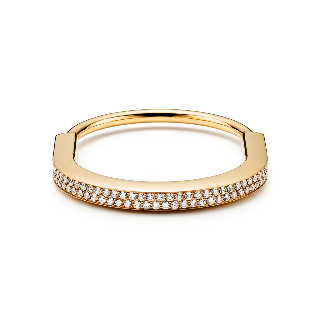 Lock Radiance Half Pavé Bangle