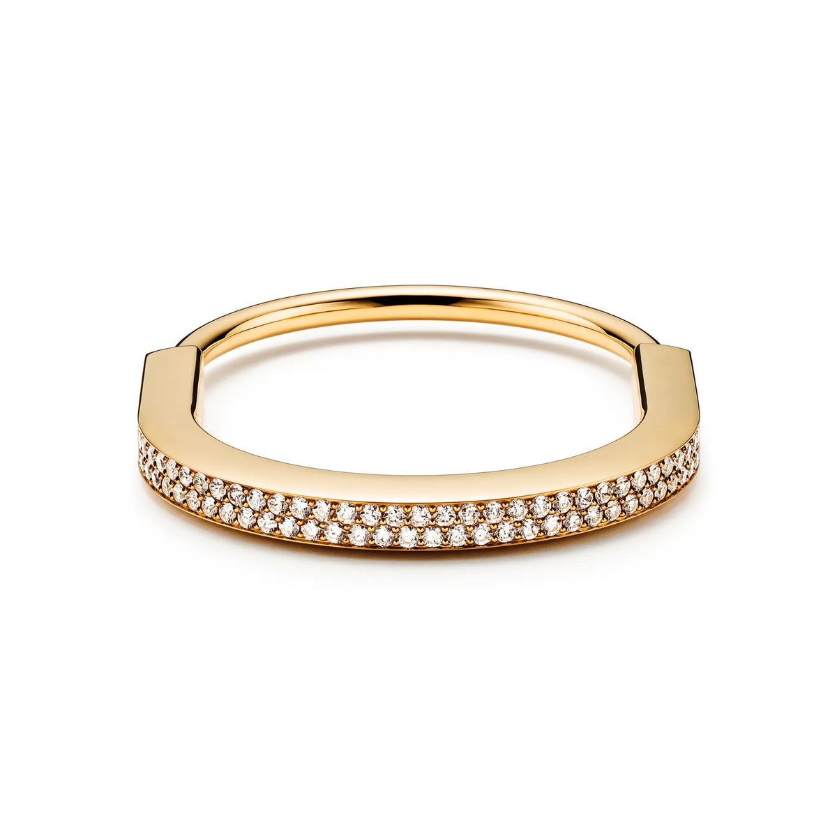 Lock Radiance Half Pavé Bangle