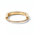 Lock Radiance Half Pavé Bangle