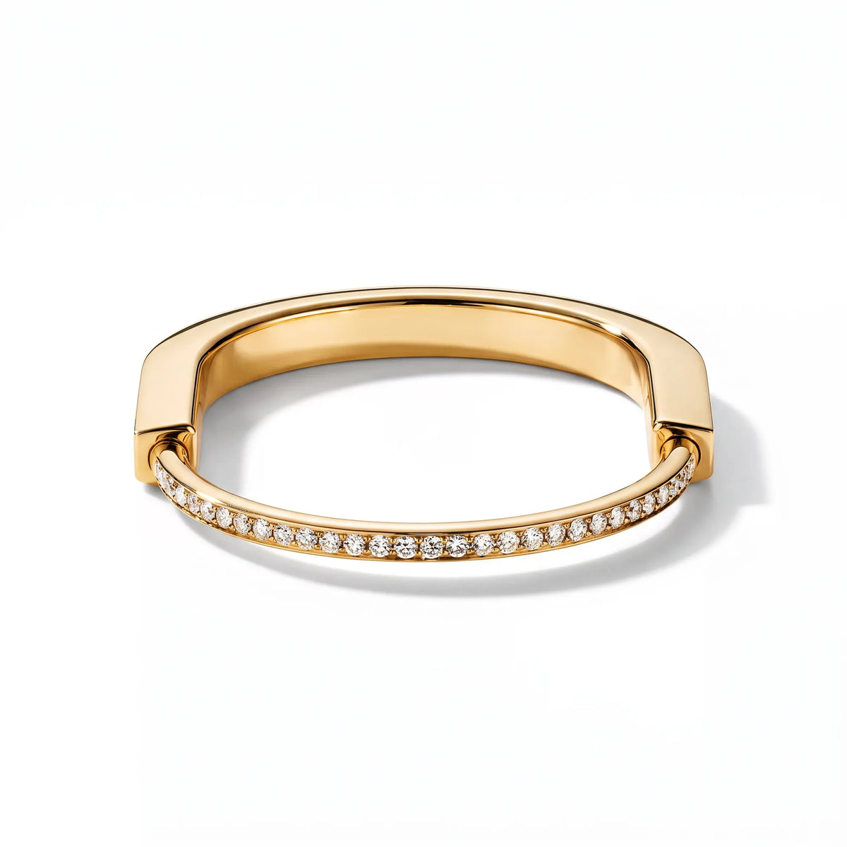 Lock Radiance Half Pavé Bangle