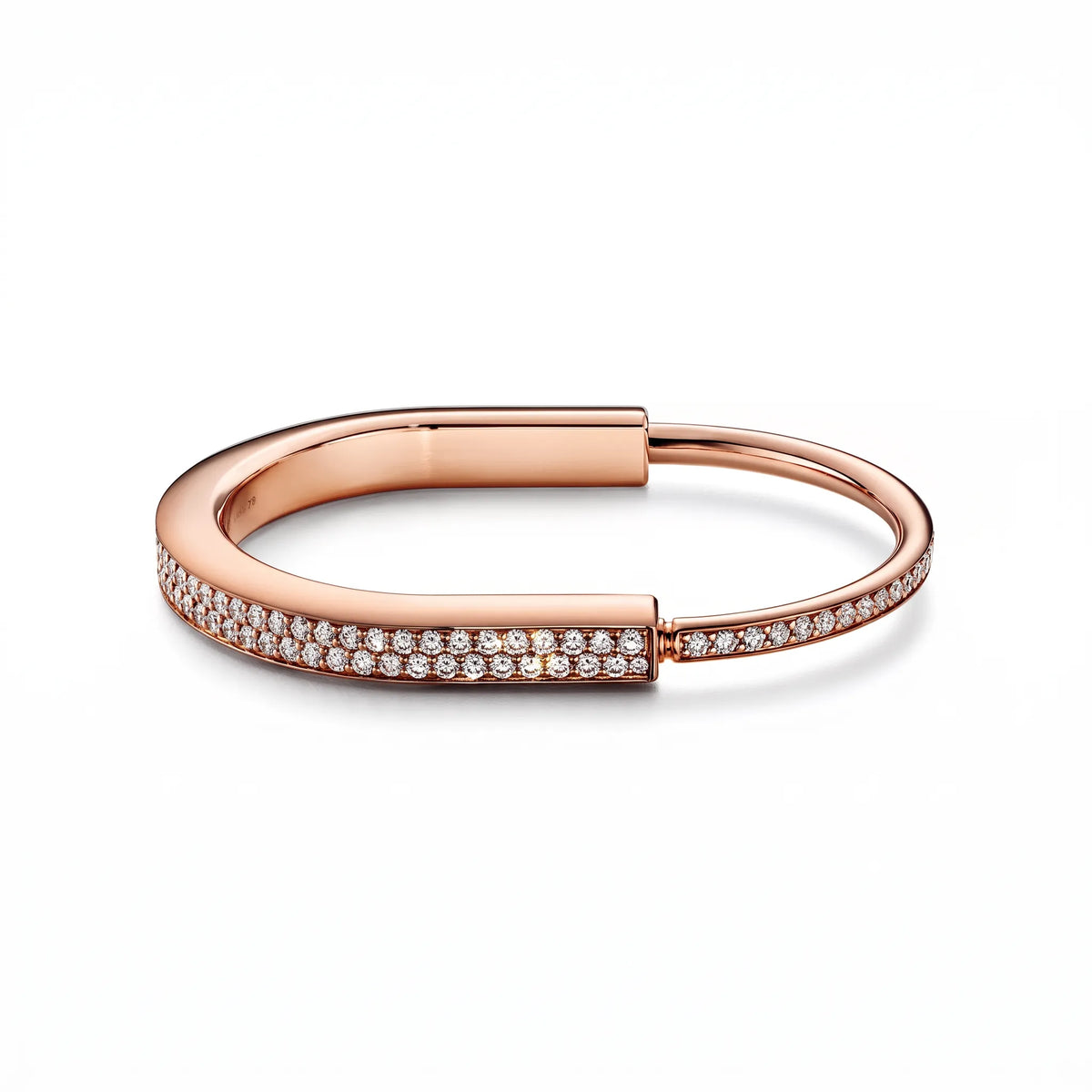 Lock Radiance Half Pavé Bangle