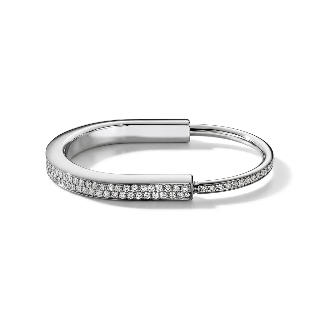 Lock Radiance Half Pavé Bangle