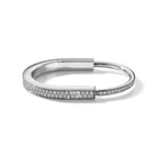 Lock Radiance Half Pavé Bangle