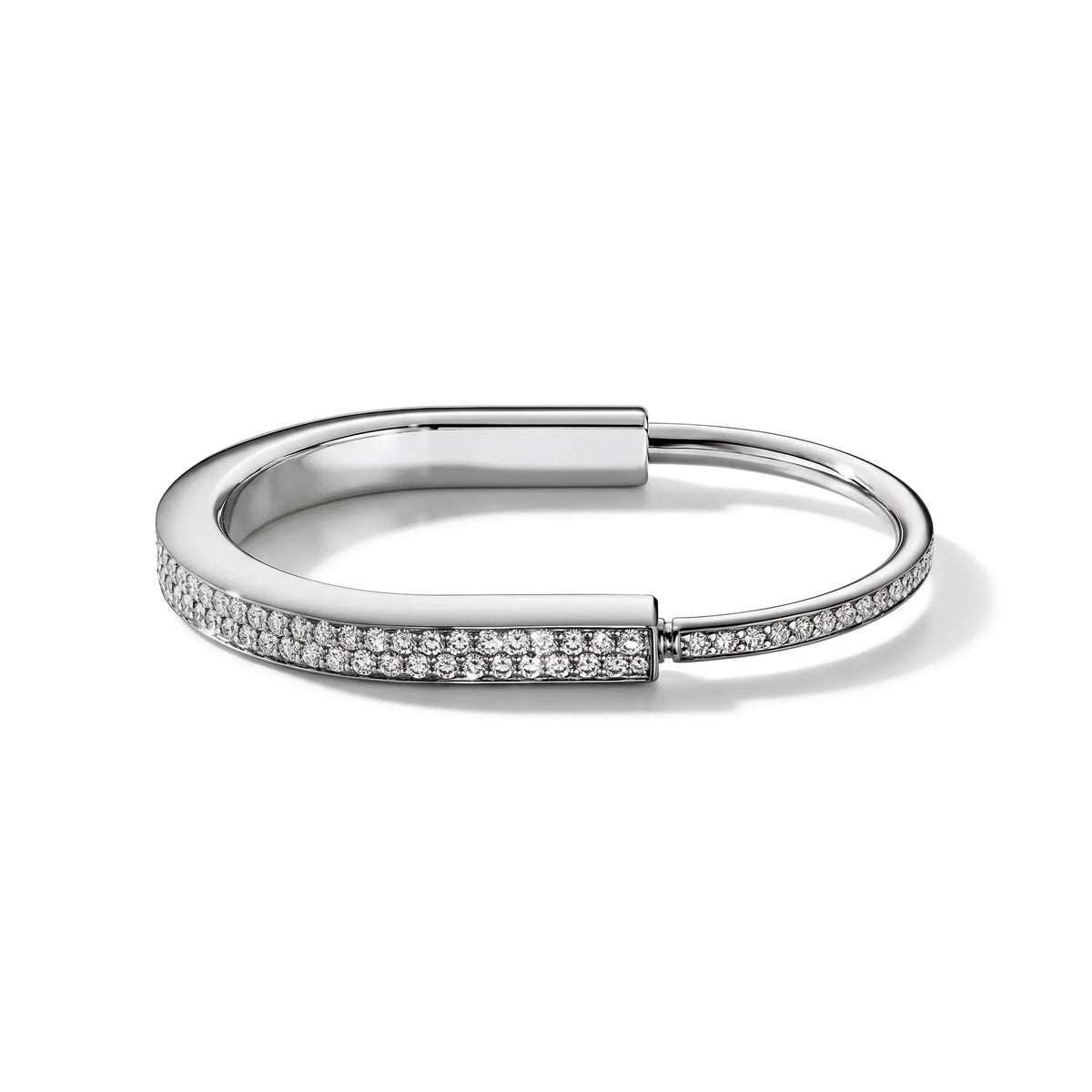 Lock Radiance Half Pavé Bangle