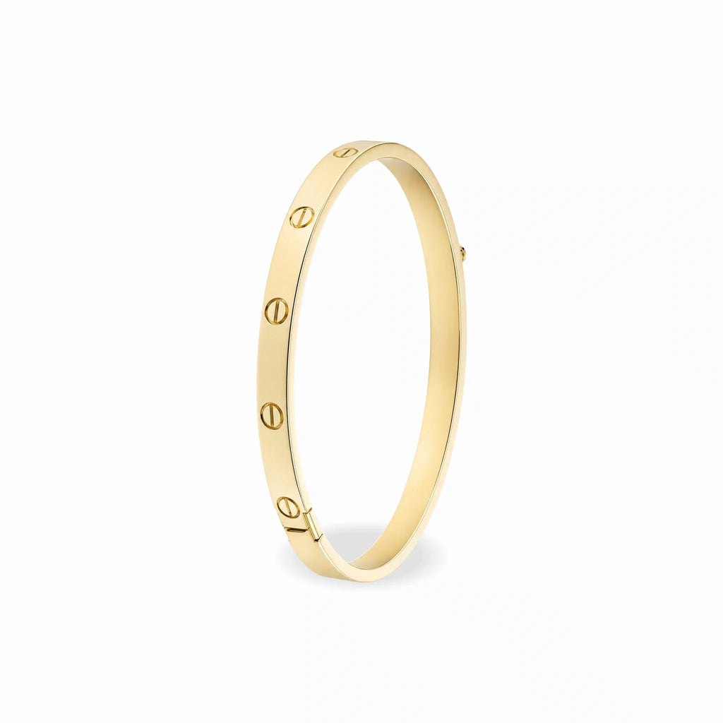 Love Aureon Polished Screw Bangle