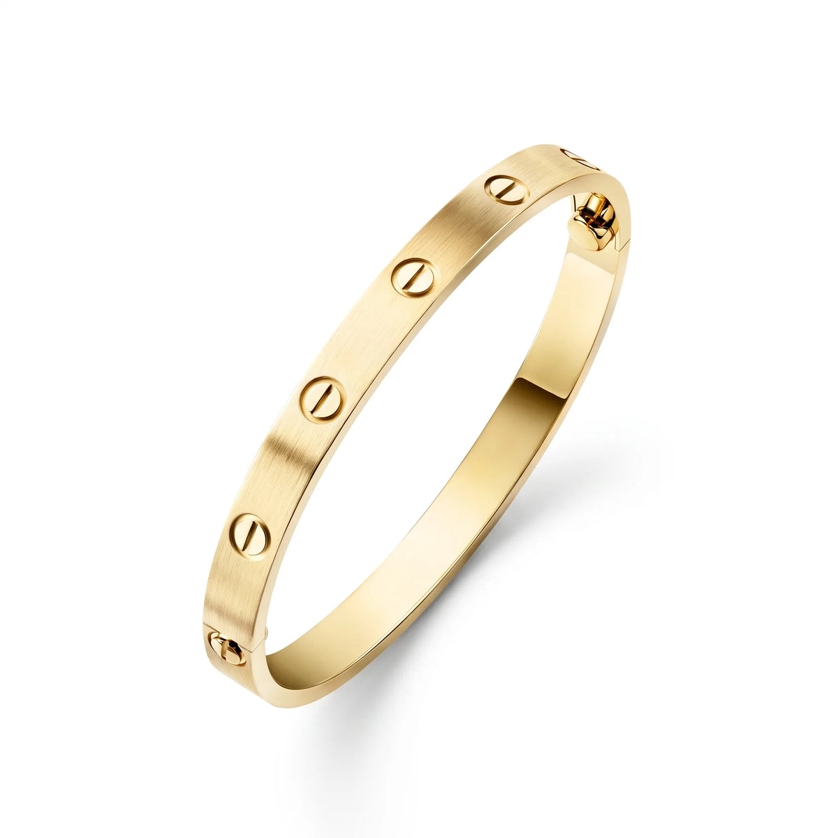 Love Brushed Finish Screw Bangle