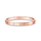 Love Brushed Finish Screw Bangle