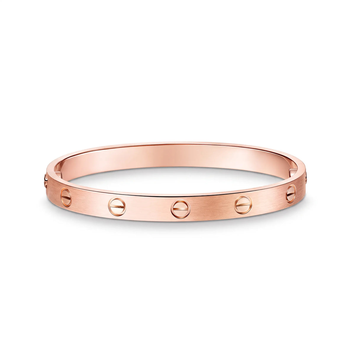 Love Brushed Finish Screw Bangle