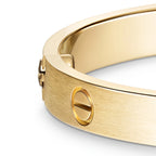 Love Brushed Finish Screw Bangle