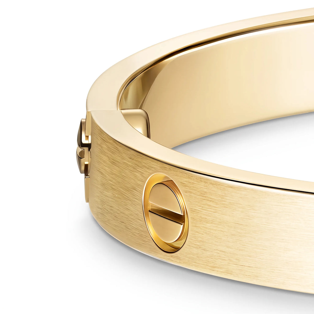 Love Brushed Finish Screw Bangle