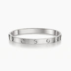 Love Brushed Finish Screw Bangle