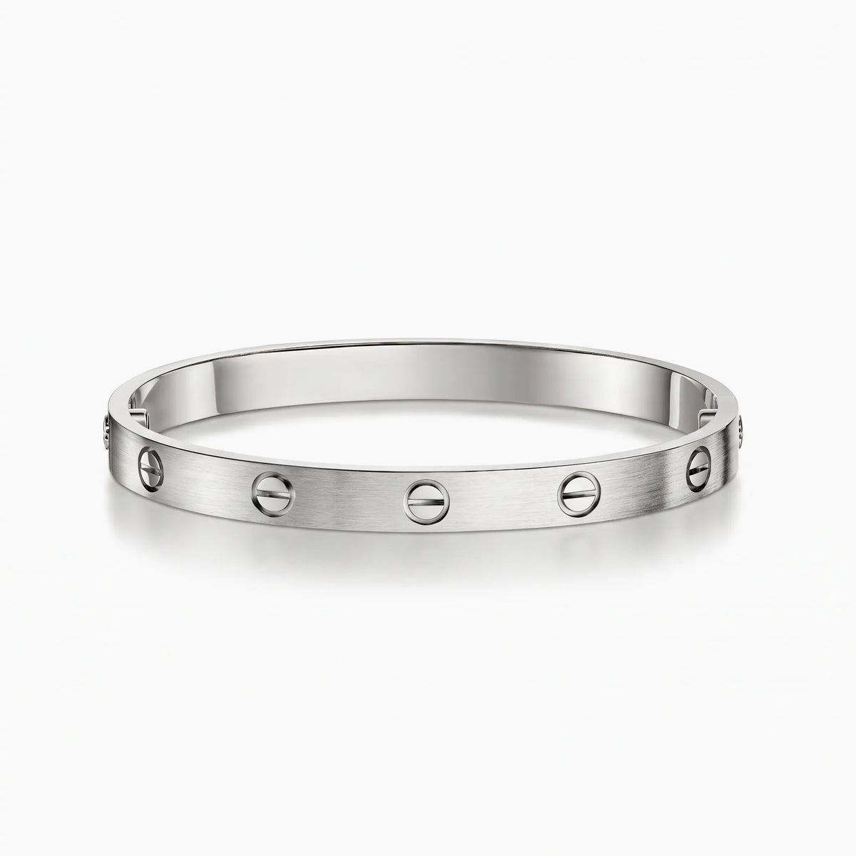 Love Brushed Finish Screw Bangle