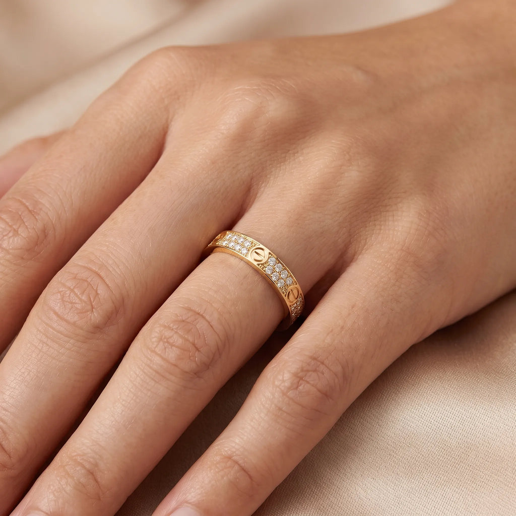 Love Double Row Pavé Ring