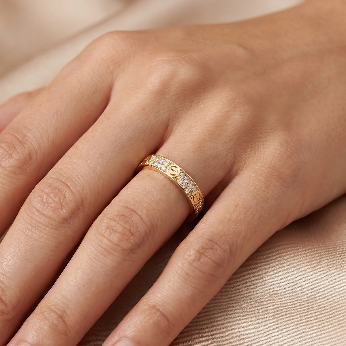 Love Double Row Pavé Ring