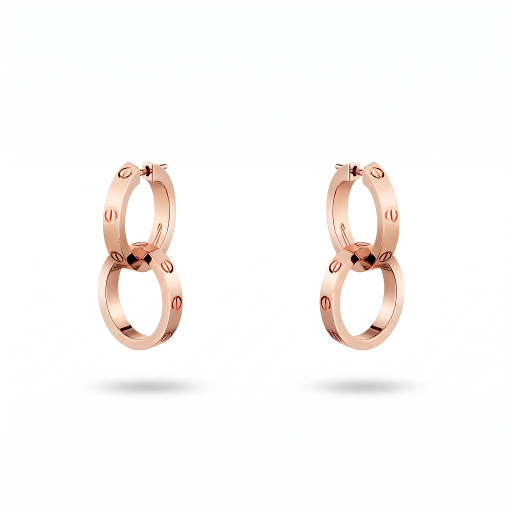 Love Duo Interlocking Hoop Earrings