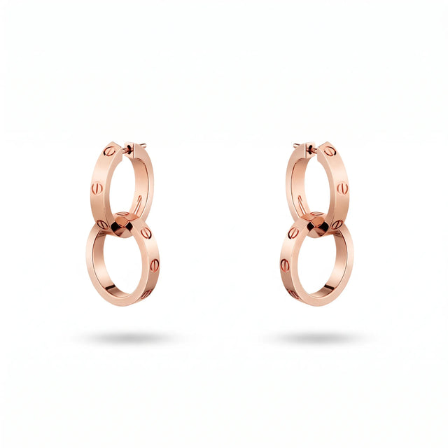 Love Duo Interlocking Hoop Earrings