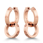 Love Duo Interlocking Hoop Earrings