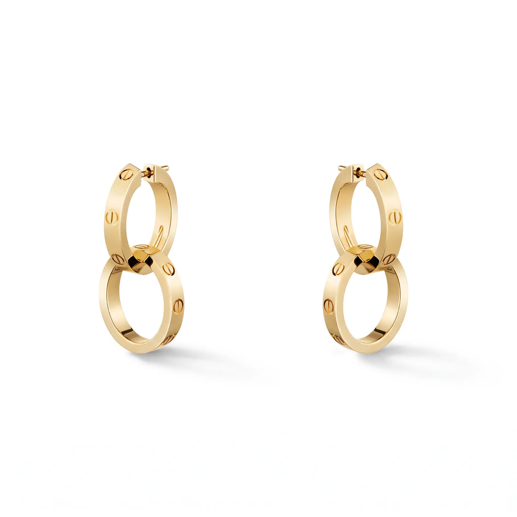 Love Duo Interlocking Hoop Earrings