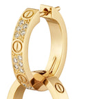 Love Duo Pavé Double Hoop Earrings
