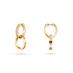 Love Duo Pavé Double Hoop Earrings