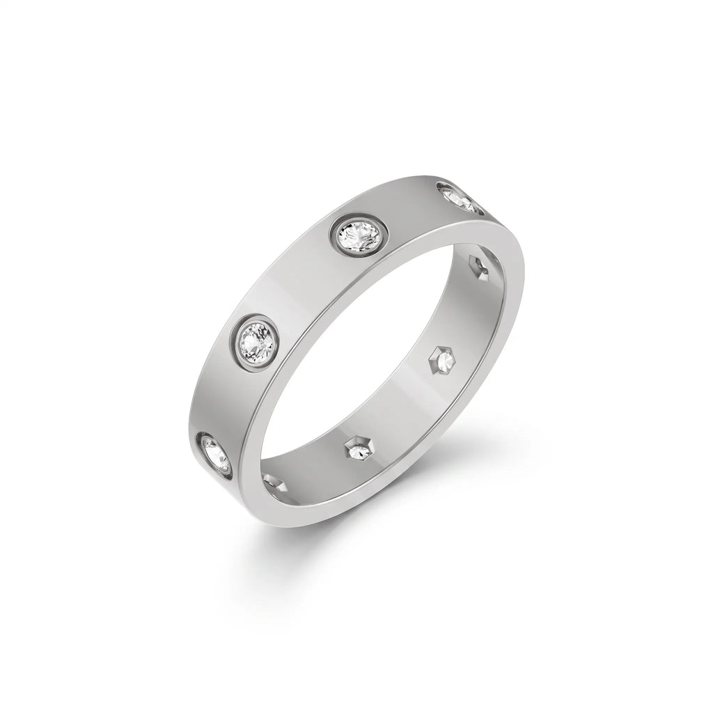 Love Eight Stone Eternity Ring
