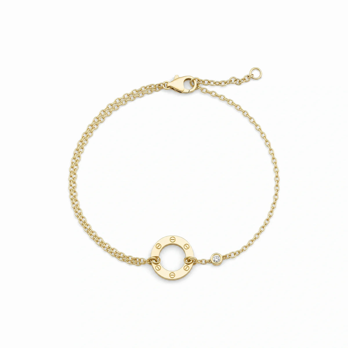 Love Elara Circle Charm Chain Bracelet