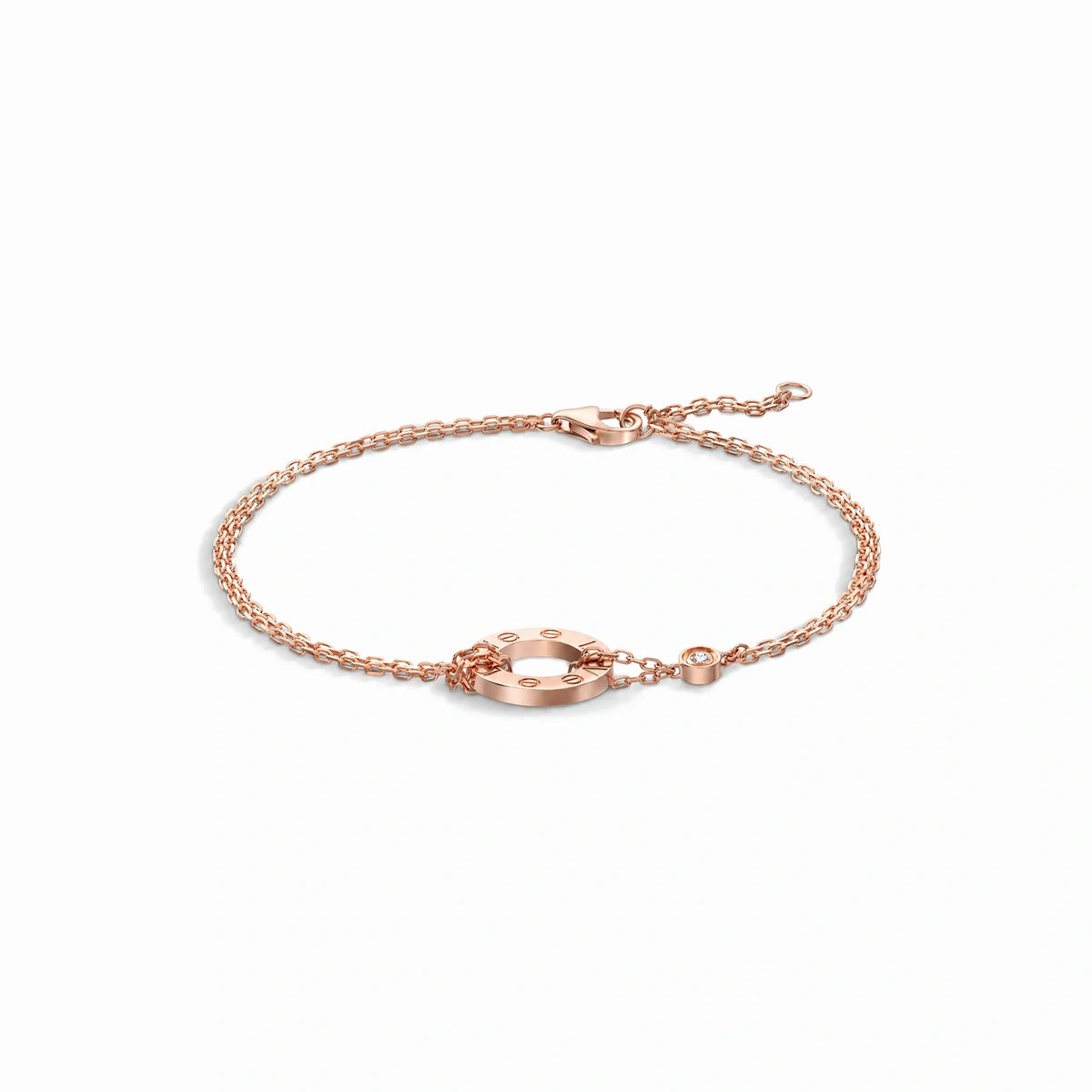 Love Elara Circle Charm Chain Bracelet
