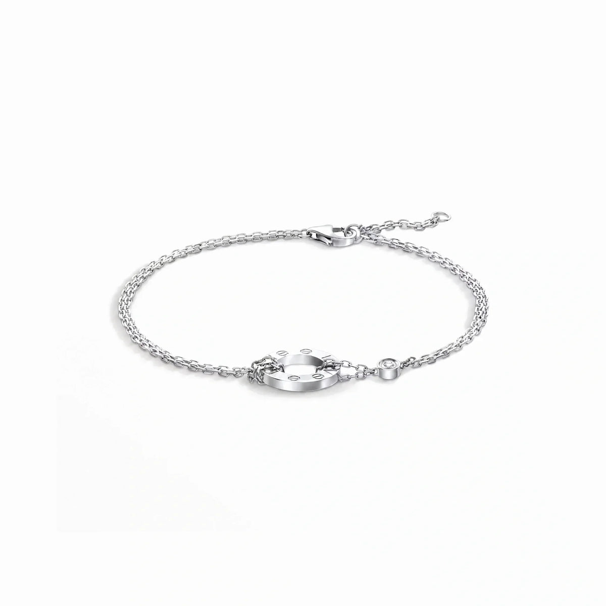 Love Elara Circle Charm Chain Bracelet