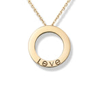 Love Pavé Circle Pendant Necklace