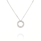 Love Pavé Circle Pendant Necklace