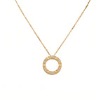 Love Pavé Circle Pendant Necklace