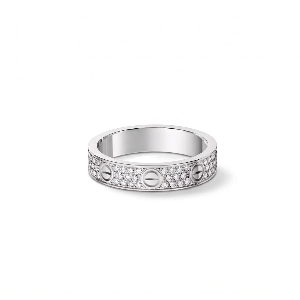 Love Petite Pavé Screw Ring