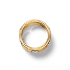 Love Ridged Wide Six Stone Ring