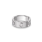 Love Ridged Wide Six Stone Ring