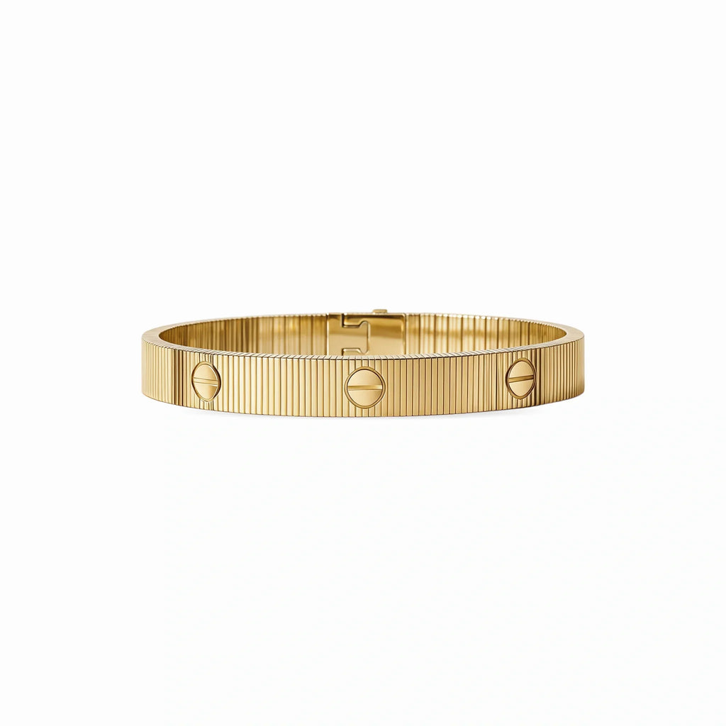 Love Screw Motif Bangle Bracelet