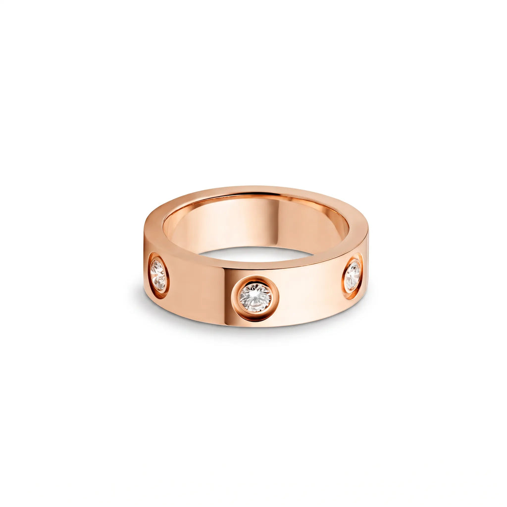 Love Six Stone Polished Band Ring