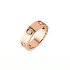 Love Six Stone Polished Band Ring