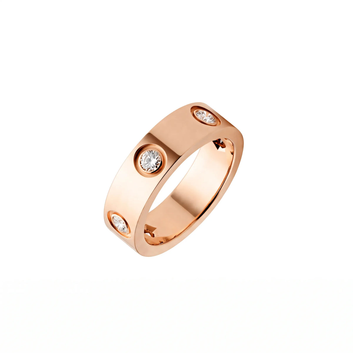 Love Six Stone Polished Band Ring