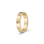 Love Slim Screw Solitaire Ring
