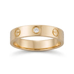 Love Slim Screw Solitaire Ring