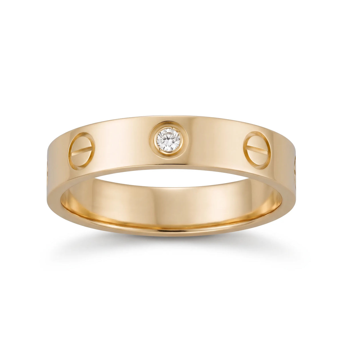 Love Slim Screw Solitaire Ring