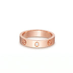 Love Slim Screw Solitaire Ring
