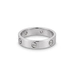 Love Slim Screw Solitaire Ring
