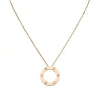 Love Three Stone Circle Necklace