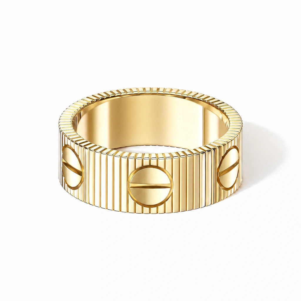 Love Unlimited Wide Screw Motif Ring