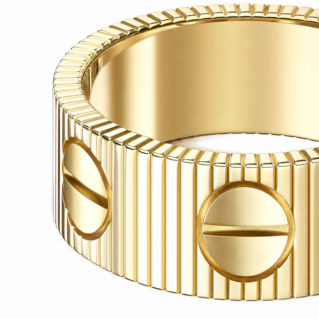 Love Unlimited Wide Screw Motif Ring