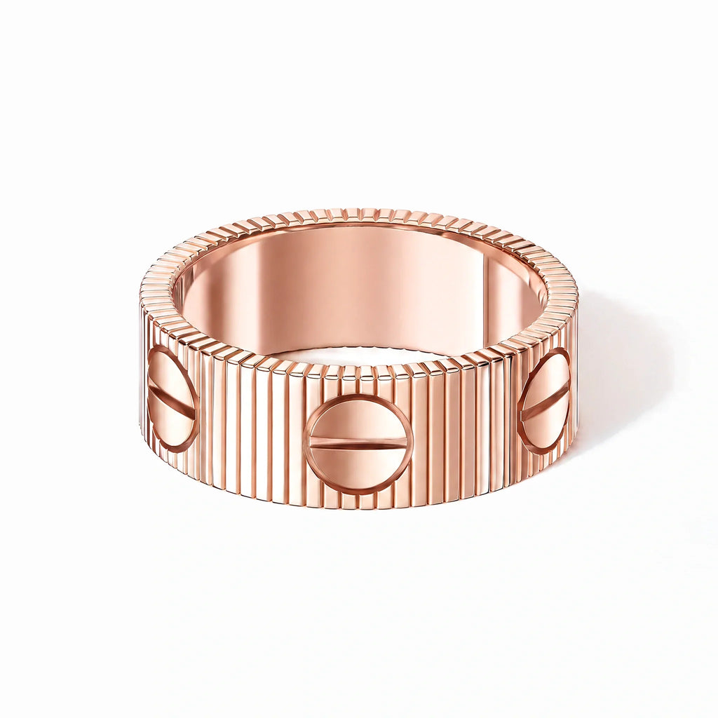 Love Unlimited Wide Screw Motif Ring
