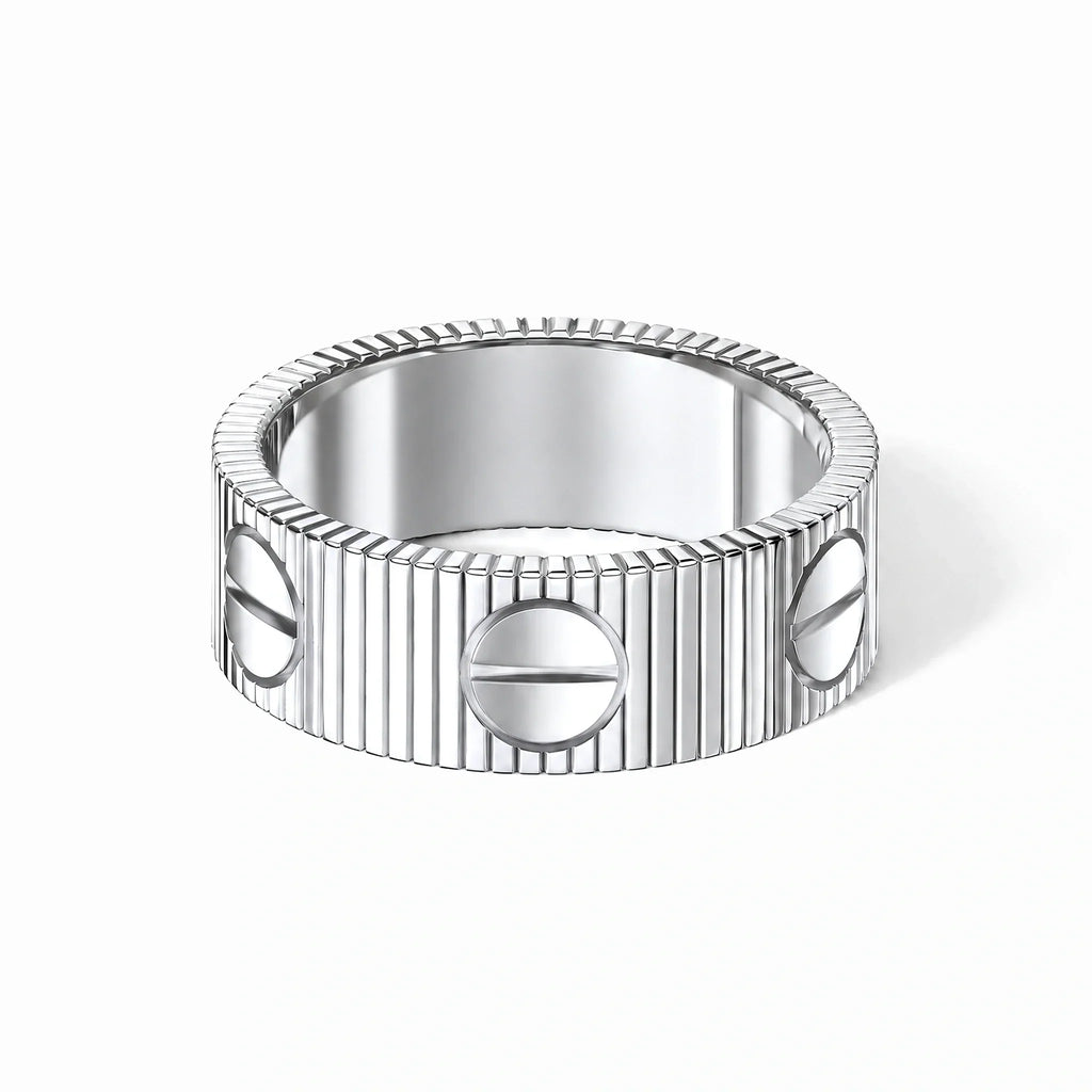 Love Unlimited Wide Screw Motif Ring