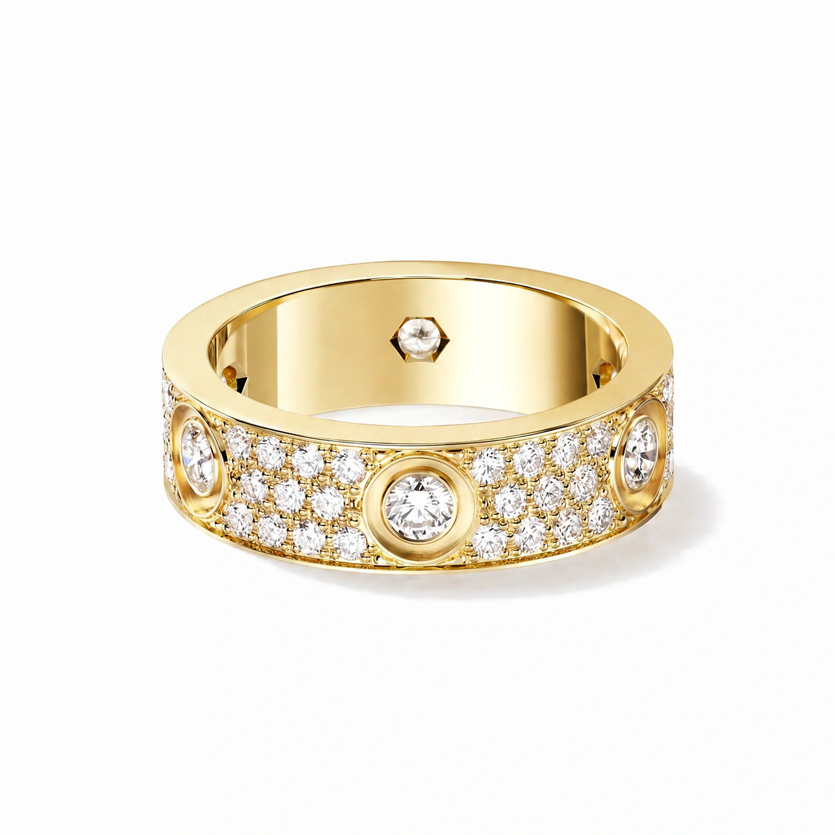 Love Wide Pavé Band Ring