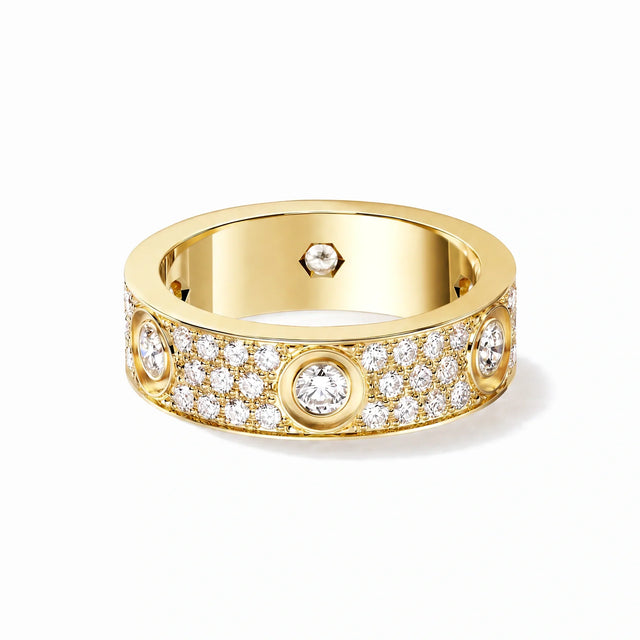 Love Wide Pavé Band Ring